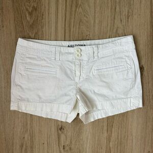 Vintage micro low rise Arizona white shorts